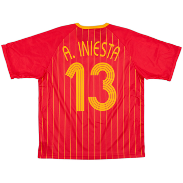 2006-08 Spain Basic Home Shirt A.Iniesta #13 - 10/10 - (L)