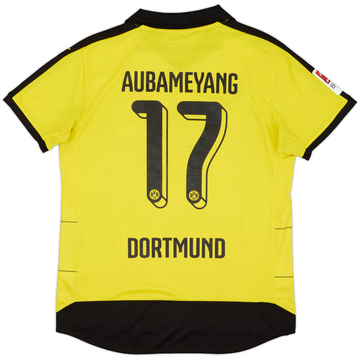 2015-16 Borussia Dortmund Home Shirt Aubameyang #17 - 6/10 - (L)