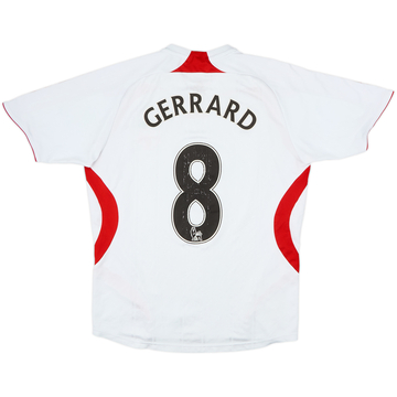 2007-08 Liverpool Away Shirt Gerrard #8 - 5/10 - (L.Boys)