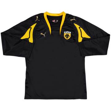 2007-08 AEK Athens Away L/S Shirt - 8/10 - (XL.Boys)