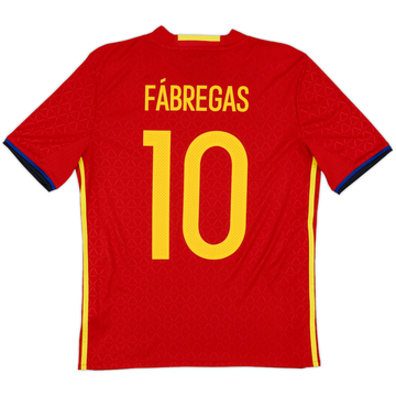 2016-17 Spain Home Shirt Fabregas #10 - 10/10 - (XL.Boys)