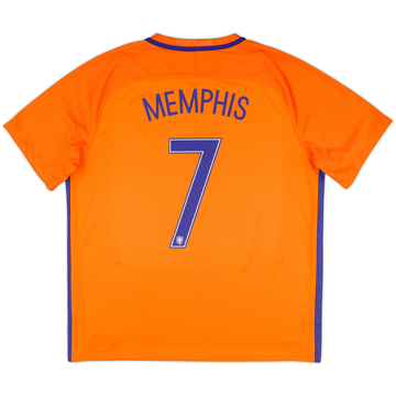 2016 Netherlands Home Shirt Memphis #7 - 10/10 - (XL)