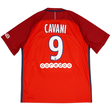 Camiseta de visitante del Paris Saint-Germain 2016-17 Cavani #9 - 6/10 - (XL)