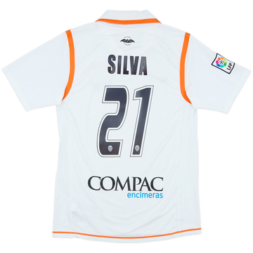 2007-08 Valencia Home Shirt Silva #21 - 6/10 - (M)