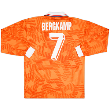 1992-94 Netherlands Home L/S Shirt Bergkamp #7 - 6/10 - (L)