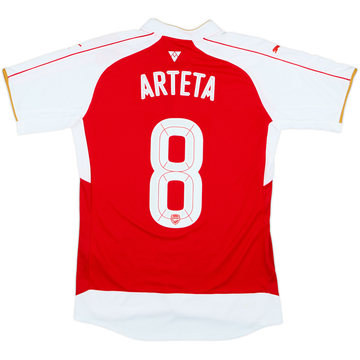 2015-16 Arsenal Home Shirt Arteta #8 (S)