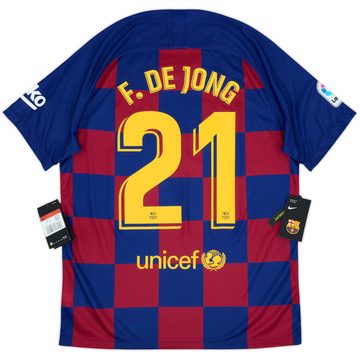2019-20 Barcelona Home Shirt F.De Jong #21 (L)