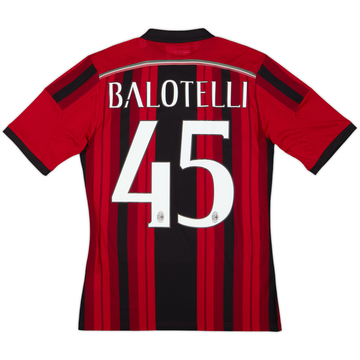 2014-15 AC Milan Home Shirt Balotelli #45 (XS)