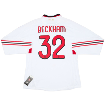 2009-10 AC Milan Player Issue Away L/S Shirt Beckham #32 (XL)