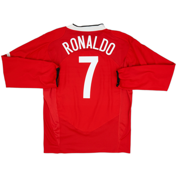 2004-06 Manchester United Home L/S Shirt Ronaldo #7 - 8/10 - (XL)