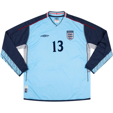 2002-03 England U-21 Match Issue GK Shirt #13 (Evans)