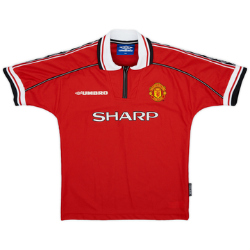 1998-00 Manchester United Home Shirt - 9/10 - (M.Boys)