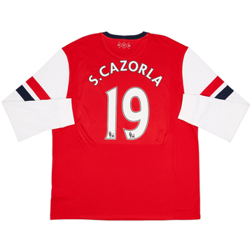 2012-14 Arsenal Home L/S Shirt S.Cazorla #19 - 9/10 - (XXL)