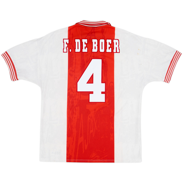 1996-97 Ajax Home Shirt F.DeBoer #4 - 8/10 - (L)