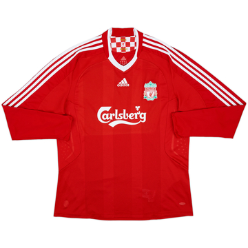 2008-10 Liverpool Home L/S Shirt - 7/10 - (XL)
