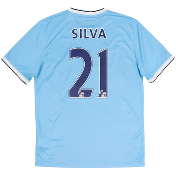 2013-14 Manchester City Home Shirt Silva #21 - 8/10 - (M)