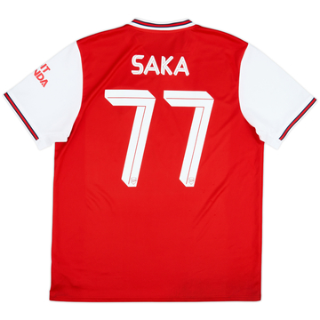 2019-20 Arsenal Home Shirt Saka #77 - 7/10 - (XL)
