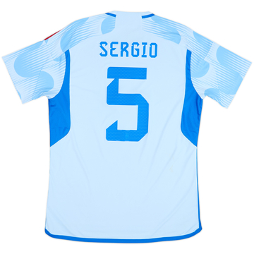 2022-23 Spain Away Shirt Sergio #5 - 6/10 - (L)