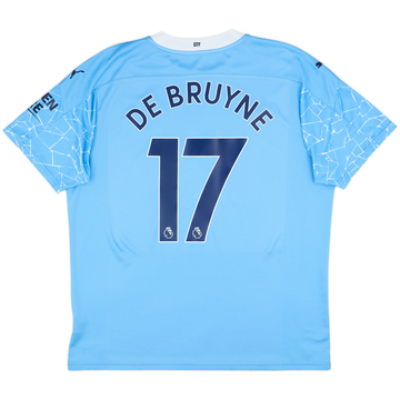 2020-21 Manchester City Home Shirt De Bruyne #17 - 9/10 - (XL)