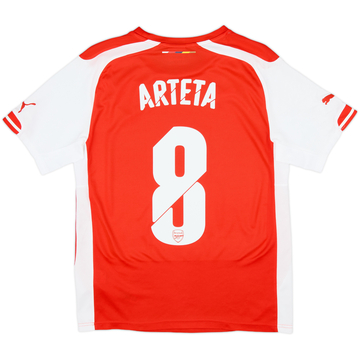 2014-15 Arsenal Home Shirt Arteta #8 - 7/10 - (S)