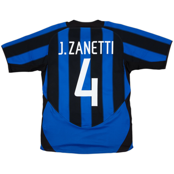2003-04 Inter Milan Home Shirt J.Zanetti #4 - 6/10 - (M)