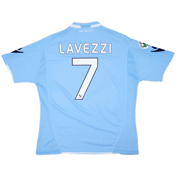 2009-10 Napoli Home Shirt Lavezzi #7 - 8/10 - (L)