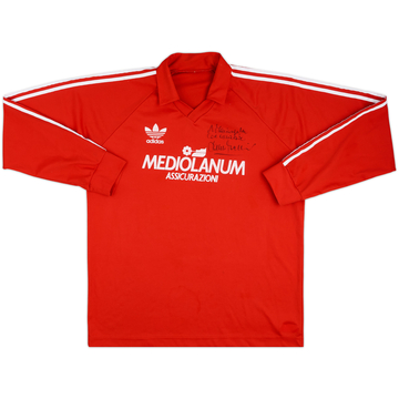 1990-91 AC Milan adidas Signed Training L/S Shirt - 7/10 - (XL)