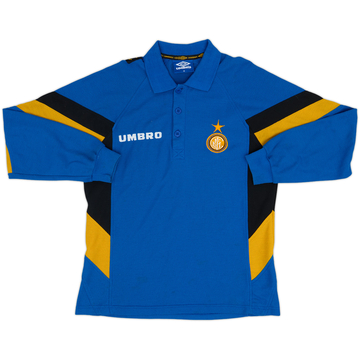 1997-98 Inter Milan Umbro Polo L/S Shirt - 8/10 - (M)
