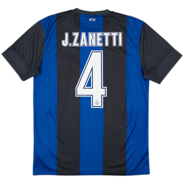 2012-13 Inter Milan Home Shirt J. Zanetti #4 - 6/10 - (M)