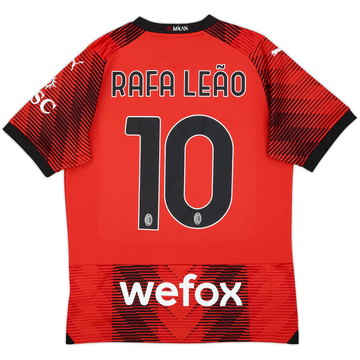 2023-24 AC Milan Home Shirt Rafa Leao #10 - 7/10 - (M)