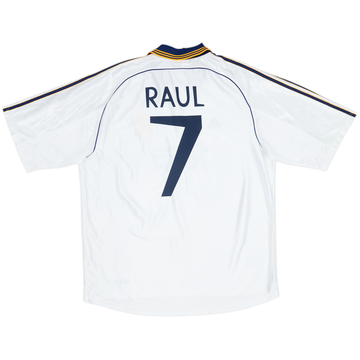 1998-00 Real Madrid Home Shirt Raul #7 - 8/10 - (XL)