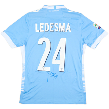 2013-14 Lazio Signed Home Shirt Ledesma #24 - 6/10 - (M)
