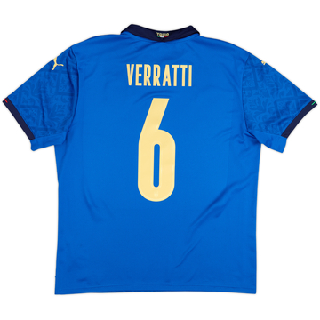 2020-21 Italy Home Shirt Verratti #6 - 9/10 - (L)