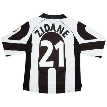 1997-98 Juventus Centenary Home L/S Shirt Zidane #21 - 8/10 - (S)