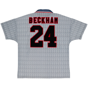 1995-96 Manchester United Away Shirt Beckham #24 - 9/10 - (XL)