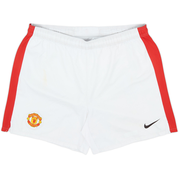 2009-10 Manchester United Home Shorts - 9/10 - (XL)