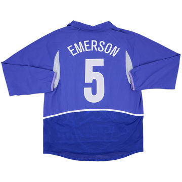 2002-04 Brazil Player Issue Away L/S Shirt Emerson #5 - 5/10 - (L)