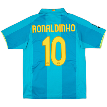 2007-09 Barcelona Away Shirt Ronaldinho #10 - 8/10 - (M)