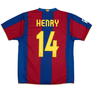 2008-09 Barcelona Home Shirt Henry #14 - 6/10 - (L)