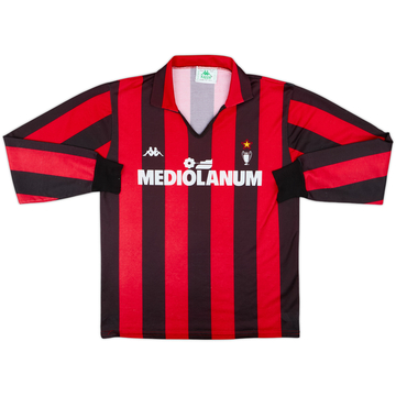 1988-89 AC Milan Home L/S Shirt - 8/10 - (M)