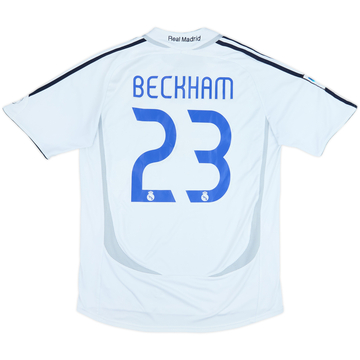2006-07 Real Madrid Home Shirt Beckham #23 - 6/10 - (M)