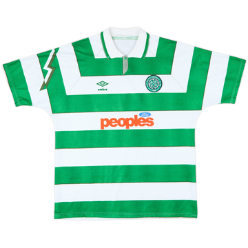 1991-92 Celtic Home Shirt - 8/10 - (XL)