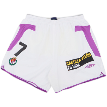 2003-04 Real Valladolid Player Issue Home Shorts #7 - 8/10 - (XL)