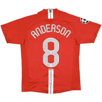2007-09 Manchester United Home Shirt Anderson #8 - 5/10 - (S)