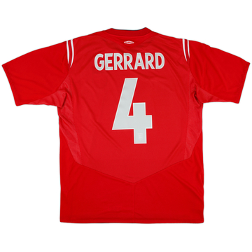 2004-06 England Away Shirt Gerrard #4 - 6/10 - (XL)