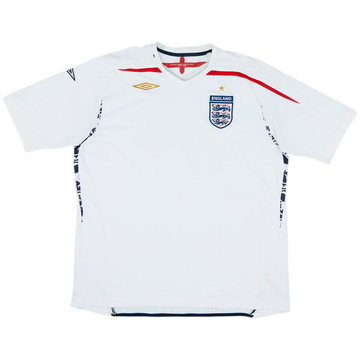 2007-09 England Home Shirt - 4/10 - (XL)