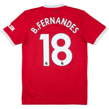 2021-22 Manchester United Home Shirt B.Fernandes #18 - 7/10 - (S)