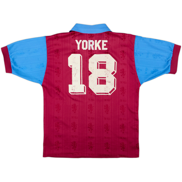 1995-97 Aston Villa Home Shirt Yorke #18 - 6/10 - (S)
