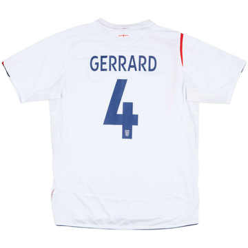 2005-07 England Home Shirt Gerrard #4 - 7/10 - (L)