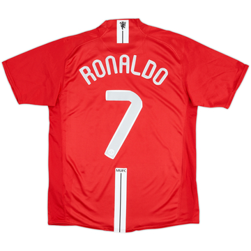 2007-09 Manchester United Home Shirt Ronaldo #7 - 9/10 - (M)